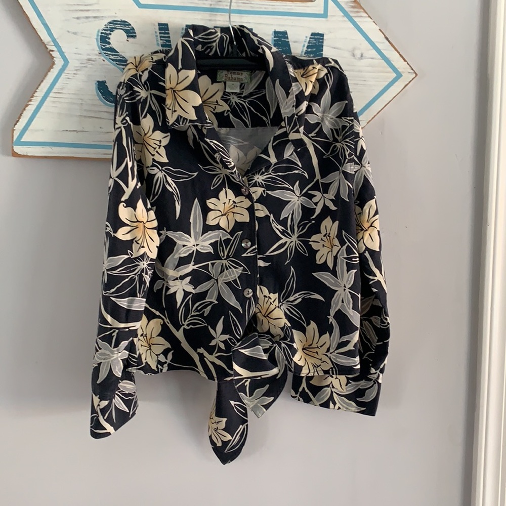Tommy Bahamas silk crop top